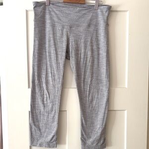 Lululemon Wunder Under Crops Gray High-Waisted Leggings